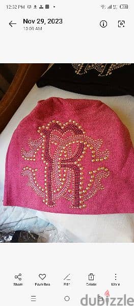 Hot Sale Rhinestone logo ROBERTO CAVALLI Beanies Fall Winter 2