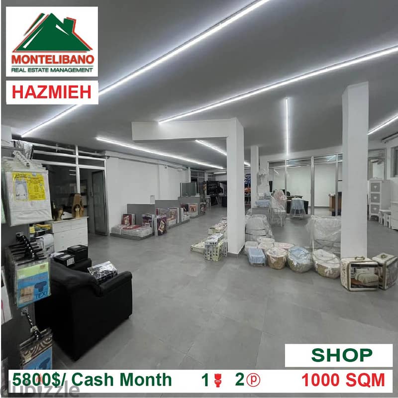 5800$ Shop for rent located in Hazmieh 1