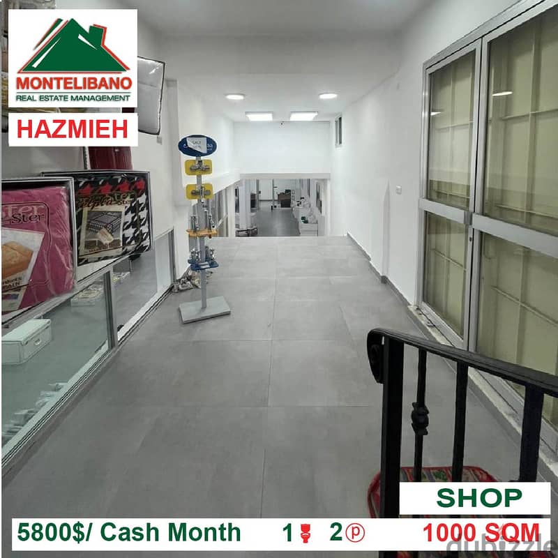 5800$ Shop for rent located in Hazmieh 2