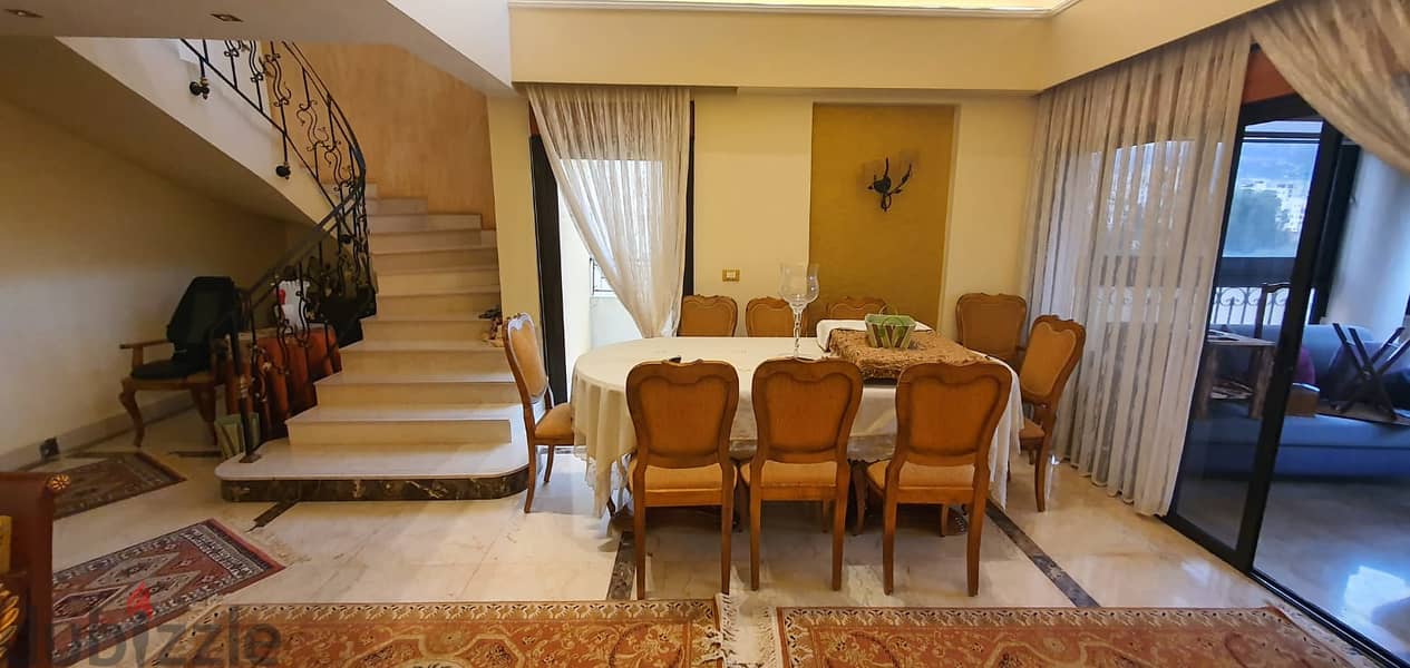 A decorated furnished 325 m2 duplex apartment for sale in Hadath 8