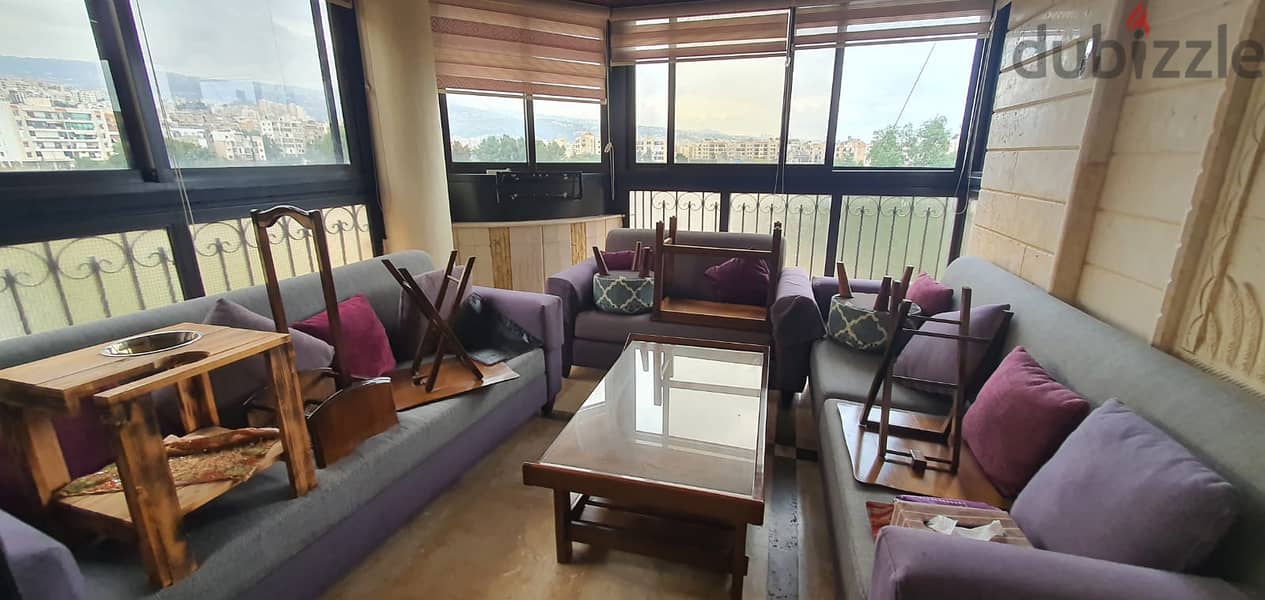 A decorated furnished 325 m2 duplex apartment for sale in Hadath 9
