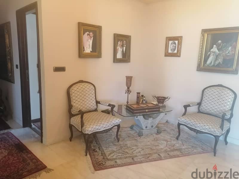 A furnished 230m2 apartment with a partial sea view for rent in manara 10
