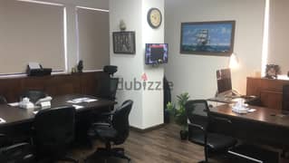 A decorated 100 m2 office+sea view for rent in Hamra (PRIME LOCATION)