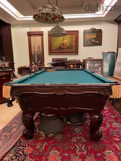 brunswick pool table very good condition with 9 sticks