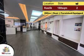 Kaslik 200m2 | Office for Rent | Equipped/Furnished | Active Center|IV