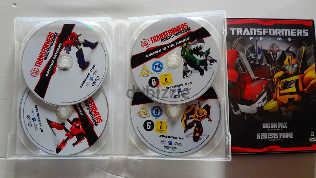 Transformers season 1 & 2  dvds 1
