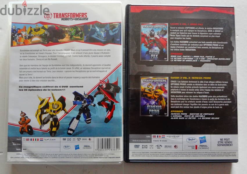 Transformers season 1 & 2  dvds 2