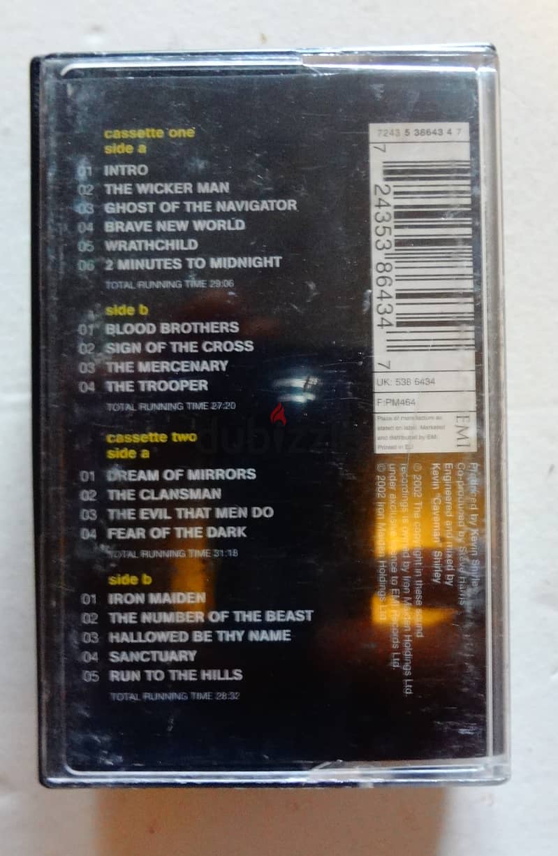 Iron Maiden "Rock in Rio" double cassettes 2