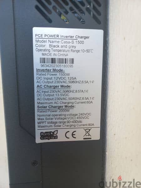 PCE SOLAR POWER INVERTER CHARGER 1