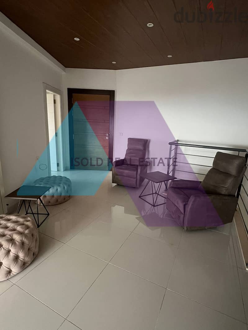 Furnished 280m2 duplex apartment with a terrace for rent in Ain Saadeh 3