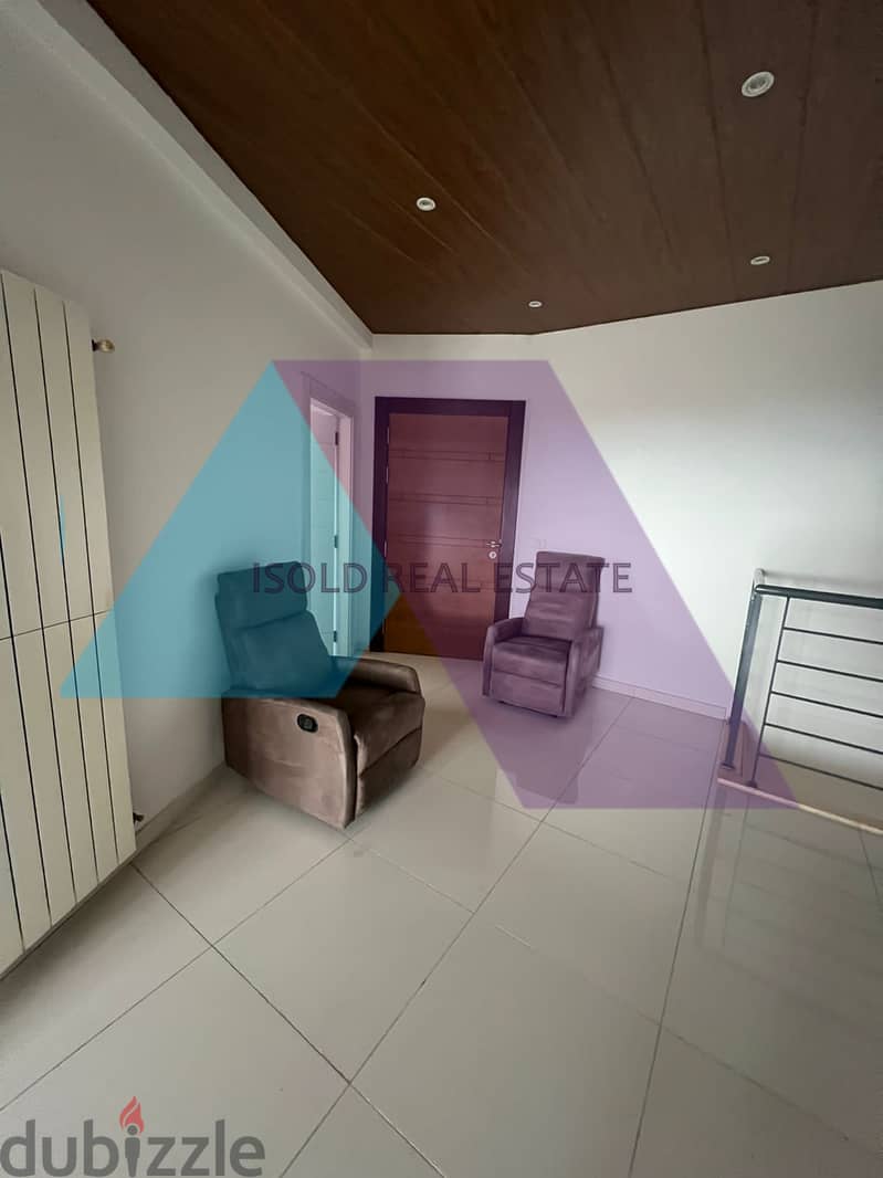 Furnished 280m2 duplex apartment with a terrace for rent in Ain Saadeh 7