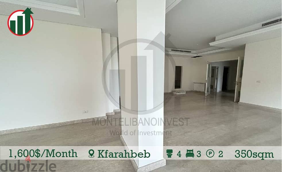 Apartment for rent in Kfarahbeb with Terrace! 2