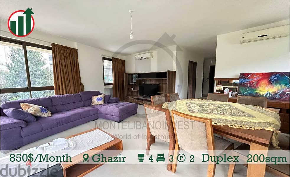 Furnished Duplex for rent in Ghazir! 1