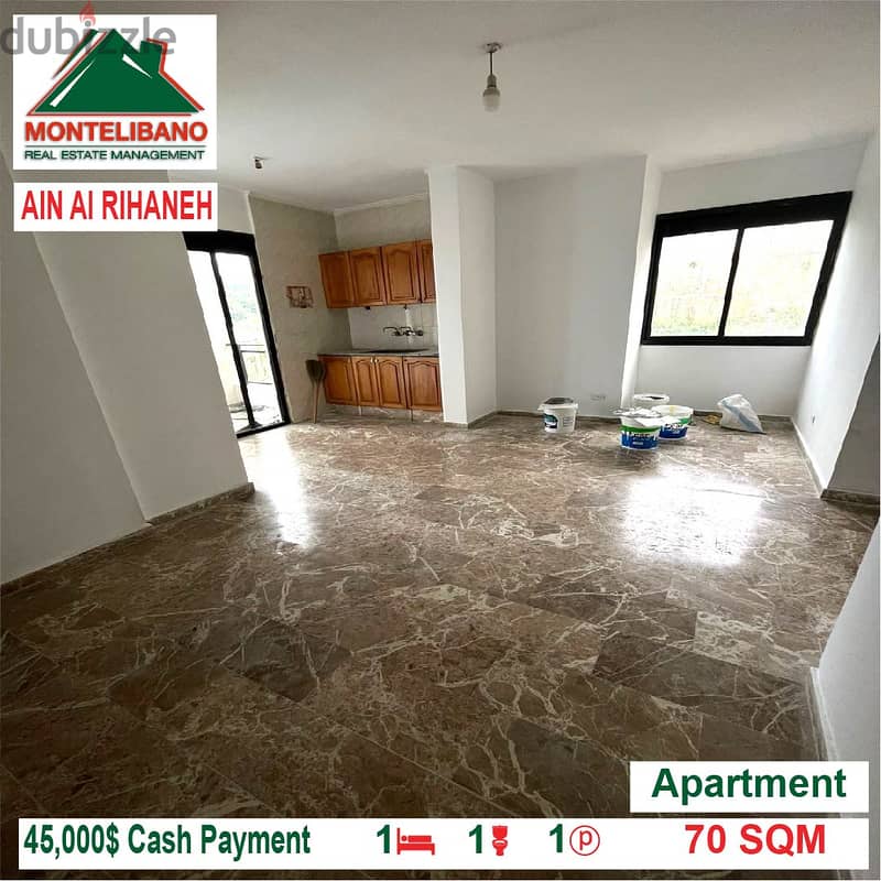 45,000$ Cash Payment!! Apartment for sale in Ain Al Rihaneh!! 1
