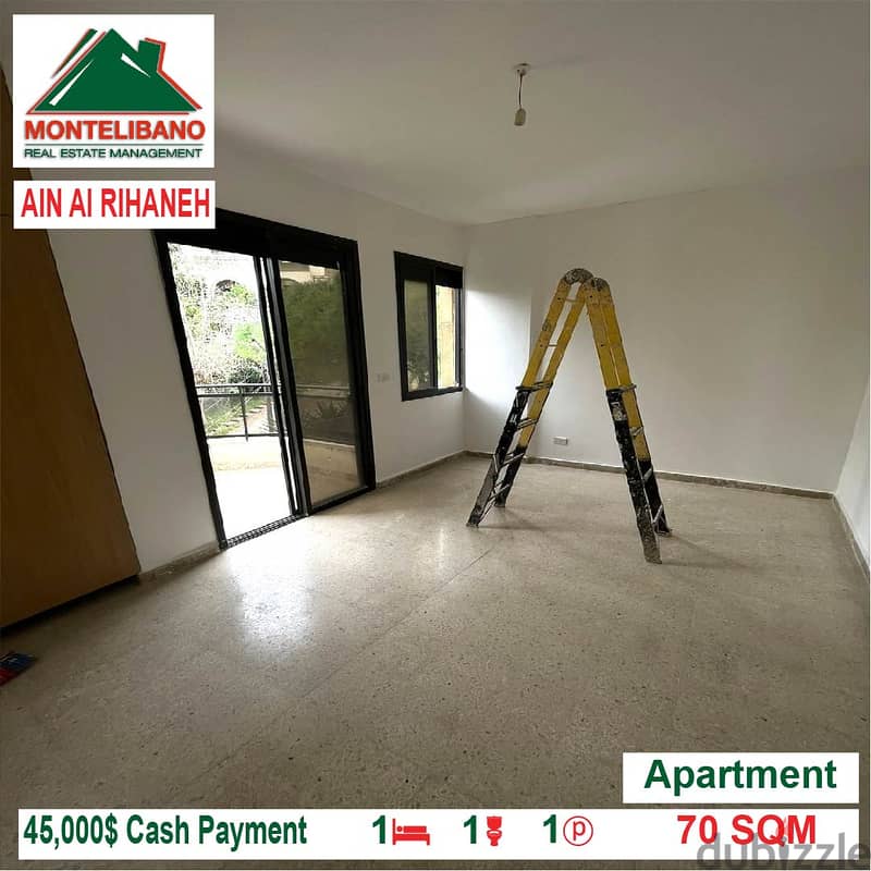 45,000$ Cash Payment!! Apartment for sale in Ain Al Rihaneh!! 2