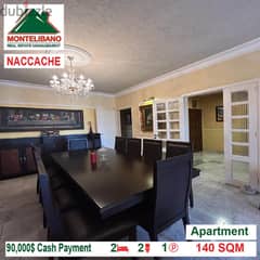 90,000$!! Apartment for sale located in Naccache