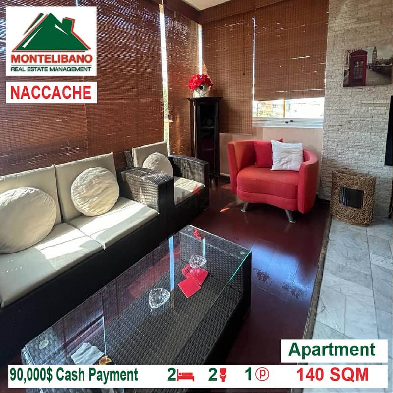 90,000$!! Apartment for sale located in Naccache 1