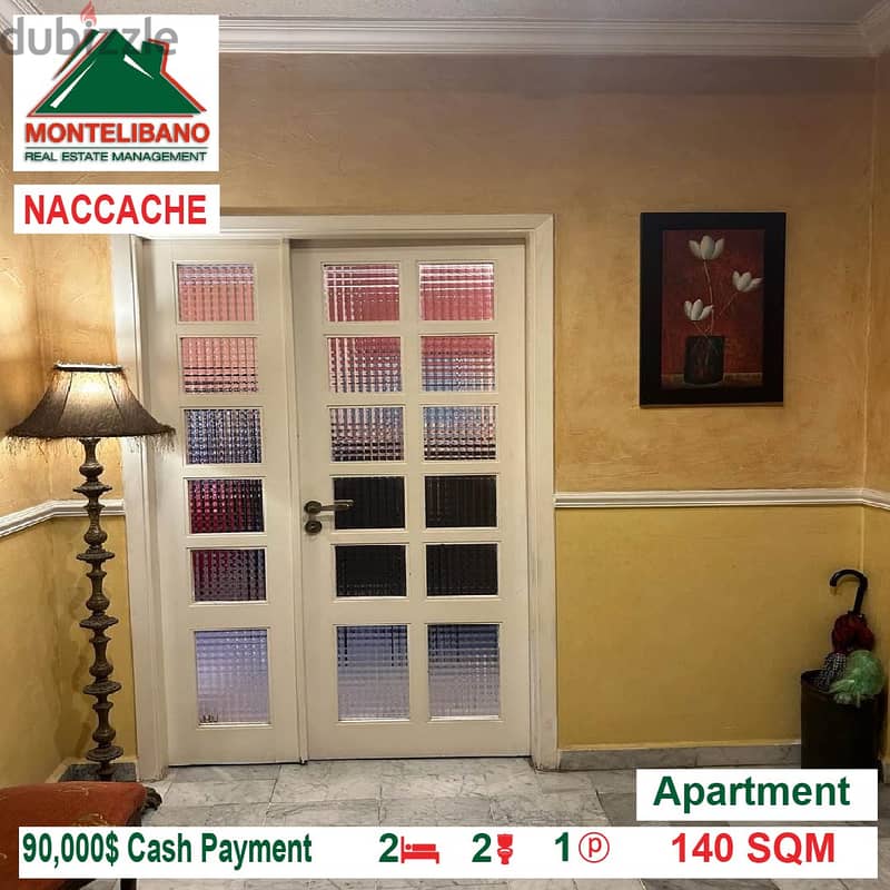 90,000$!! Apartment for sale located in Naccache 2
