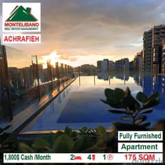 1800$!! Fully Furnished Apartment for rent located in Ashrafieh