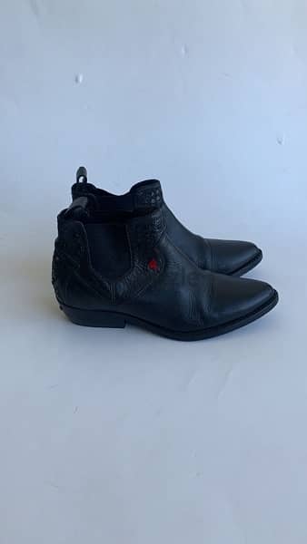 Zadig & Voltaire black genuine leather studded boots 1