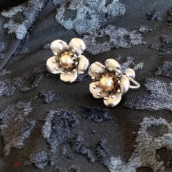 •50’s vintage François Coro silver plated earrings 4