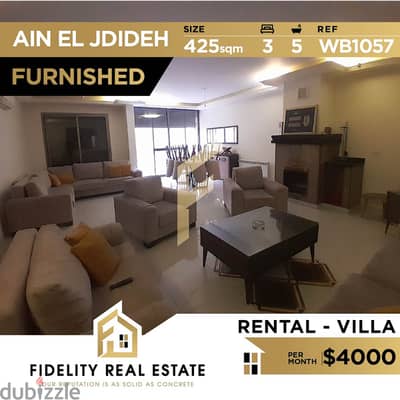 Villa for rent in Ain El Jdideh - Furnished WB1057