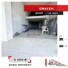 Shop for rent In Dbayeh 140 sqm Prime Location ref#ea15287