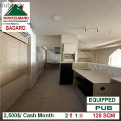 2500$!! PUB for rent located in Badaro