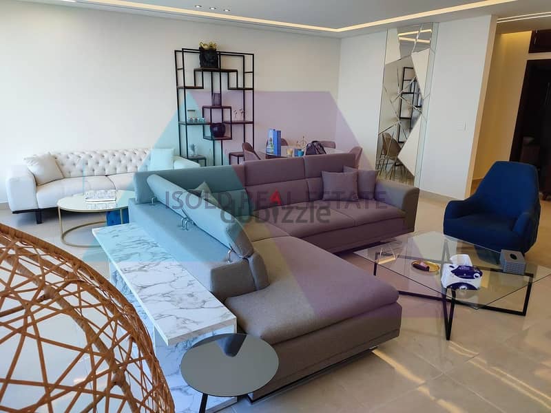 Decorated furnished 185m2 apartment+ open sea view for sale in Tabarja 1