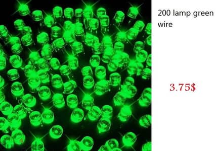 200 led lights lamps green