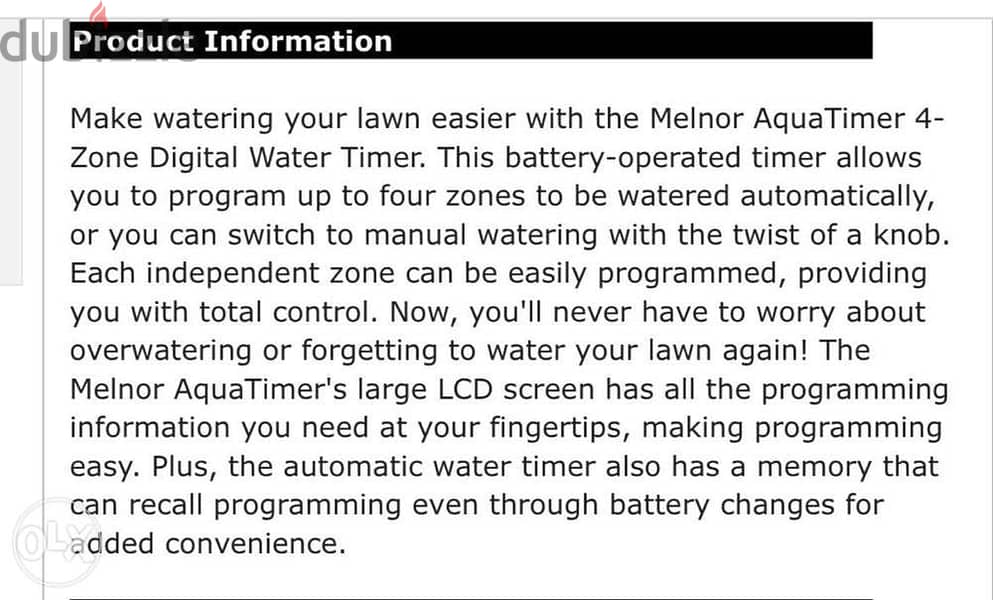 Melnor 3280 Digital Aqua Timer Watering System with Four Valves 7