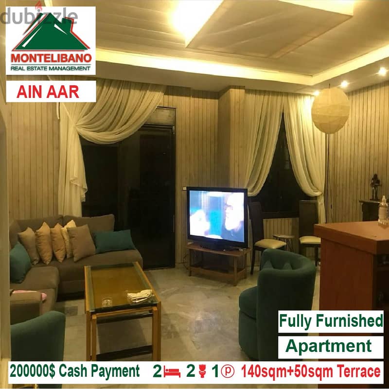 200,000$!! Fully Furnished Apartment for sale located in Ain Aar 1