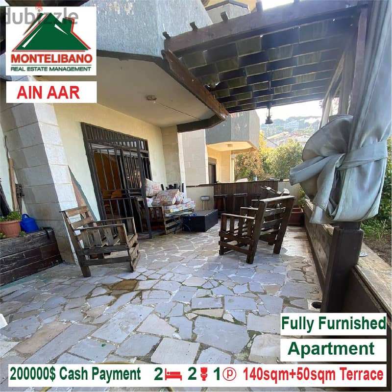 200,000$!! Fully Furnished Apartment for sale located in Ain Aar 5