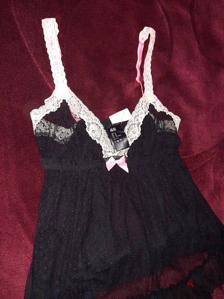 lingerie black NEW. H&M size medium 4