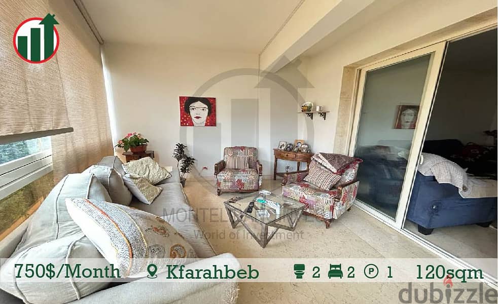 Furnished Apartment for rent in Kfarahbeb! 1