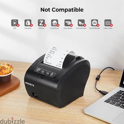 MUNBYN POS Printer, Receipt Printer USB Ethernet 80MM Thermal Printer