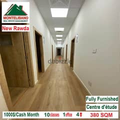 Fully Furnished Centre d'étude for rent in New Rawda!! 0