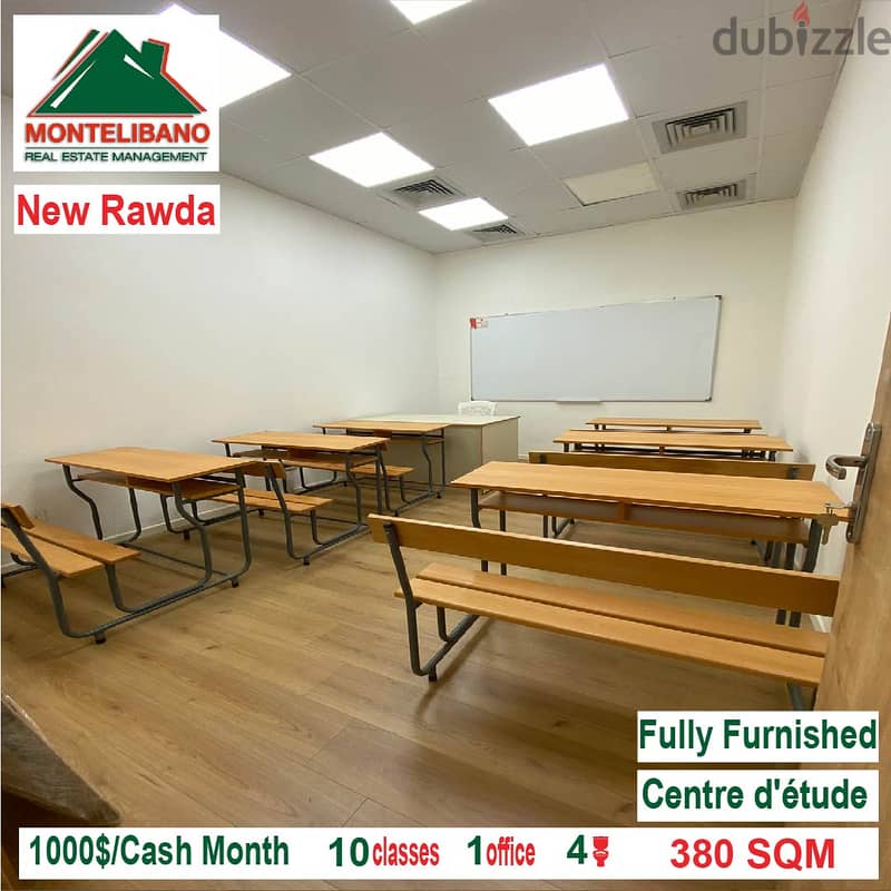 Fully Furnished Centre d'étude for rent in New Rawda!! 1
