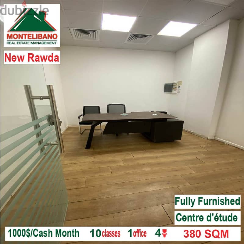 Fully Furnished Centre d'étude for rent in New Rawda!! 3