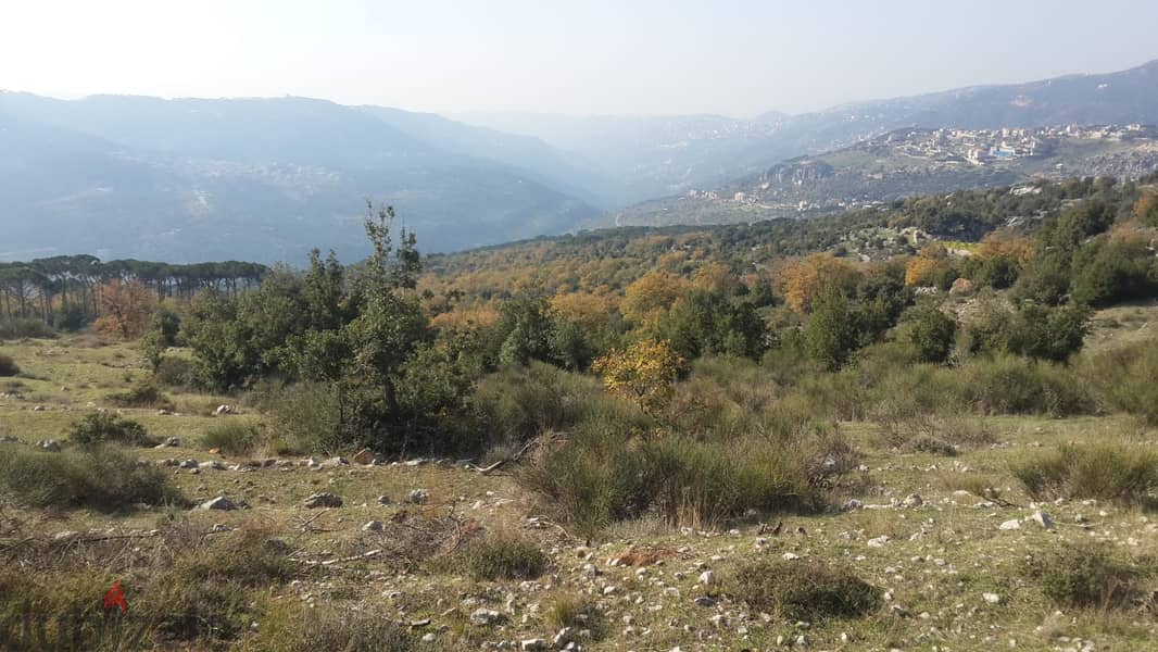 Very calm area land in Mtein / Aintoura  | Panoramic mountain view 1
