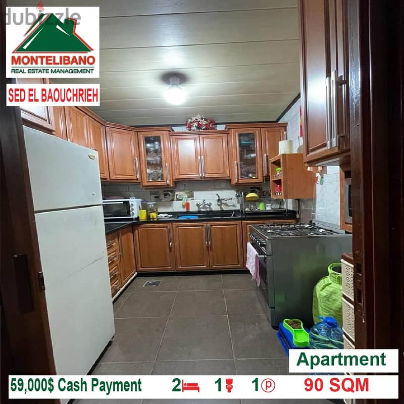 59000$!!! Apartment for sale located in Sed El Baouchrieh 4