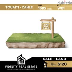Land for sale in Touaiti Zahle WB1 0