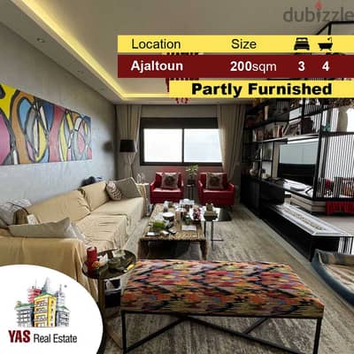 Ajaltoun 200m2 | Private Street | Partly Furnished | Unique Property |