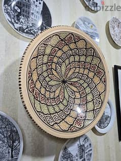 Tunisian style fruit bowl / wall plate
Huge size
صحن تعليق انتيك