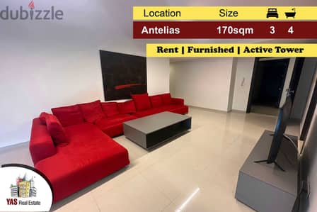 Antelias 170m2 | Rent | Furnished | Active Tower | Equipped |Brand New