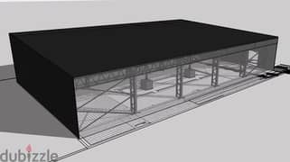 Steel for 860m2 warehouse or Hangar or tennis/Paddle court (39x22x6m)