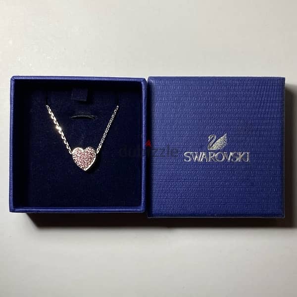 Authentic Swarovski Light Pink Crystal Heart Pendant 0