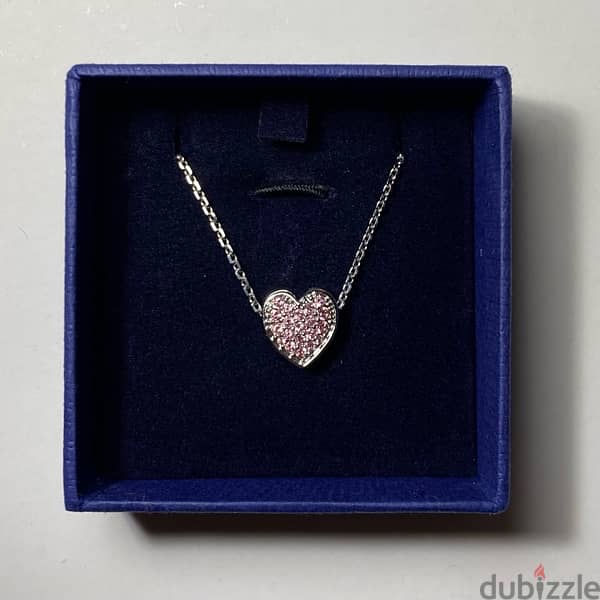 Authentic Swarovski Light Pink Crystal Heart Pendant 1