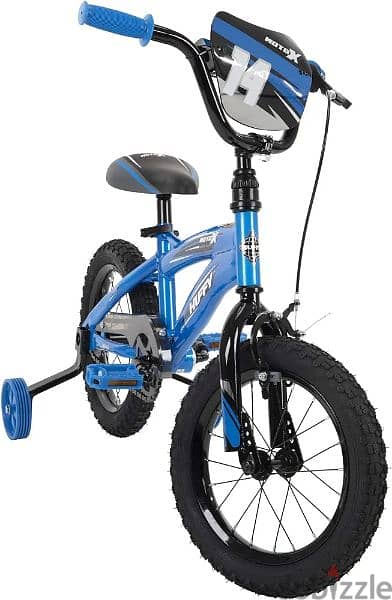 Huffy Bicycle Company Kids Bike, MotoX, 14" Gloss Blue, 14 inch wheel, 4