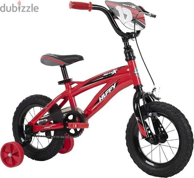 Huffy Kid Bike Moto X, Fast Assembly Quick Connect, 12", Gloss Red 1